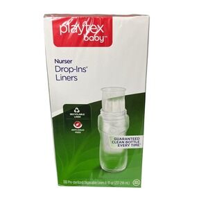 Playtex Drop-Ins Liners 8-10oz 100 Ct Pre-Sterilized‎ Dispose Sealed!